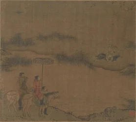 Drei Reiter jagen Wildgänse, 960-1279