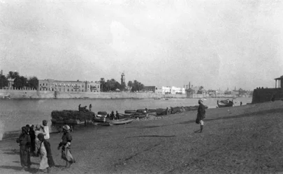 Tigris-Fluss, Bagdad, Irak, 1917-1919