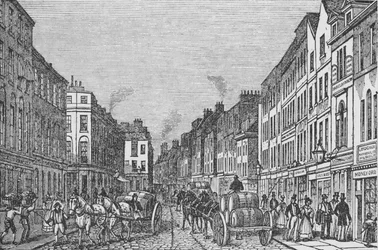 Tooley Street in der ersten Hälfte des 19. Jahrhunderts, ca. 1840, 1912