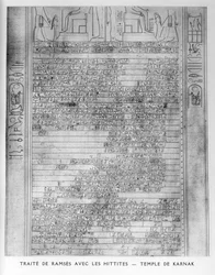 Vertrag von Ramses und dem Volk der Hethiter, Tempel von Karnak, 19. Jahrhundert