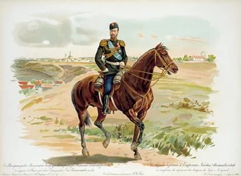 Zar Nikolaus II. von Russland in der Uniform des Nischni Nowgorod Dragonerregiments, 1896