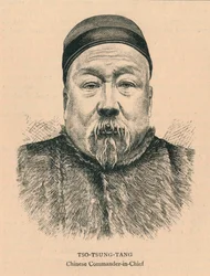 Tso-Tsung-Tang, chinesischer Oberbefehlshaber, späte 19. Jahrhundert