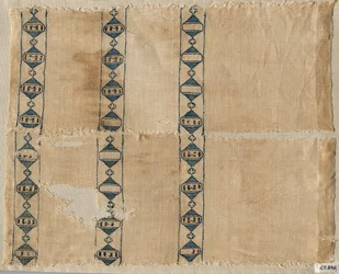 Zwei Fragmente eines Schals oder Kopfschmucks, 1300er Jahre