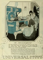 Universal Porcelain Range, Werbung aus The Saturday Evening Post