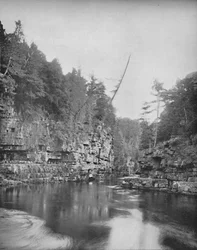 Oberes Ende der Au Sable Schlucht, die Adirondacks, ca. 1897