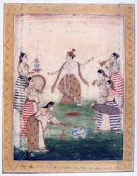 Vasanta Ragini, Ragamala Album, Schule von Rajasthan, 19. Jahrhundert