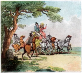 Wechselfälle der Straße im Jahr 1787, der Straßenräuber, Lord Barrymore gestoppt, 1890