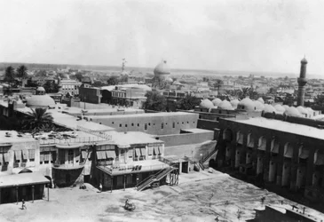 Blick auf Bagdad von einem Blockturm, 31. britisches Feldlazarett, Mesopotamien, Erster Weltkrieg, 1918