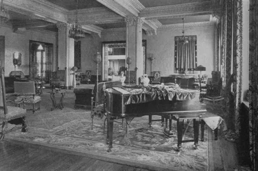 Ansicht der Lounge, Gaylord Apartments, Los Angeles, Kalifornien, 1924