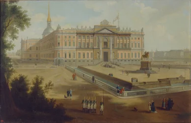 Ansicht des Michael-Palastes in St. Petersburg, 1800er Jahre