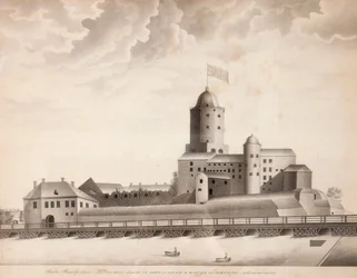 Ansicht der Burg Wyborg, ca. 1840