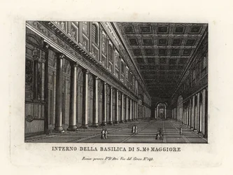 Ansicht des Inneren der Basilika Santa Maria Maggiore, Kirche von Santa Maria Maggiore, Rom