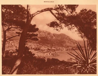 Ansicht von Monte-Carlo von Monaco aus, 1930