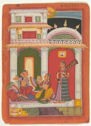 Vilaval Ragini: Folio aus einer Ragamala-Serie, ca. 1680