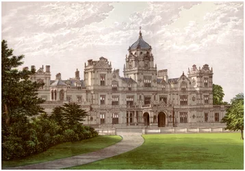 Westonbirt House, Gloucestershire, Heim der Familie Holford, um 1880