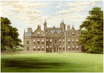 Willesley Hall, Derbyshire, Residenz des Earl of Loudoun, um 1880
