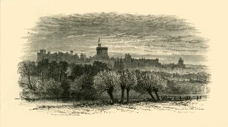 Schloss Windsor von der Provosts Lodge in Eton, 1911