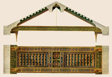 Holzdecke im Kirchenschiff der Kathedrale von Monreale, Palermo, Sizilien, Italien, 1928