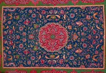 Wollteppich, bereichert mit Gold- und Silberfäden. Persisch, spätes 16. Jahrhundert, 1903