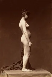 [Junge Frau, nackt, Ganzfigur im Profil], 1860er Jahre