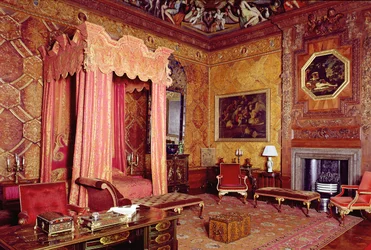 Chatsworth House, Staatschlafzimmer 1687-1707, Derbyshire, UK