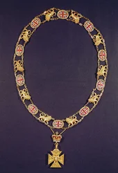 Ehrenkragen, Gold und Emaille, präsentiert an den Herzog von Wellington (1769-1852) von George IV, ca. 1825