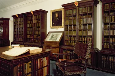 Innenansicht der Pepys Library, Magdalene College, Cambridge