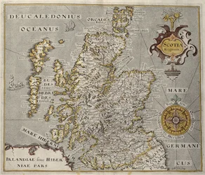 Karte des Königreichs Schottland, 17. Jahrhundert Scotia Regnum