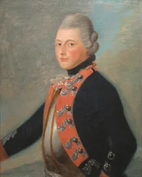 Offizier des hessischen Regiments Erb Prinz, 1776
