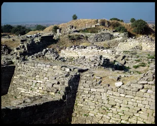Der Hügel von Hissarlik, der Ort der antiken Stadt Troja, 3000-1100 v. Chr.