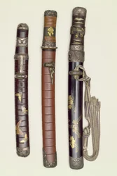 Drei Aikichi Tanto (Schwerter) der Meiji-Periode, spätes 19. Jahrhundert
