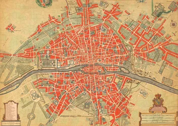 Karte von Paris aus dem 18. Jahrhundert