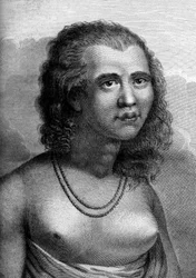 Eine schöne einheimische Frau aus Eaoo