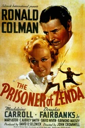 Plakat des Films Der Gefangene von Zenda von John Cromwell mit Madeleine Carroll und Douglas Fairbanks Jr. 1937