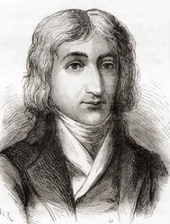 André-Jacques Garnerin, Ballonfahrer und Erfinder des rahmenlosen Fallschirms, aus 