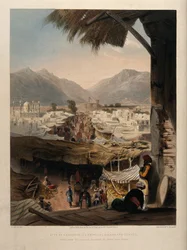 Stadt Kandahar, mit Hauptbasar und Zitadelle, Afghanistan.
