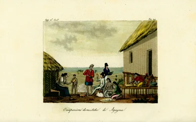 Hausarbeiten der Chamorro-Frauen von Agana (Hagatna), Guam