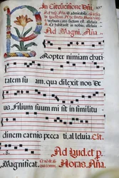 Domus Galilaeae oder Haus von Galiläa, betrieben von der katholischen Organisation Neokatechumenaler Weg, Antiphonar, Die Beschneidung Jesu, Berg der Seligpreisungen, Israel