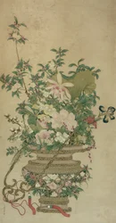 Blumen der vier Jahreszeiten, Qing-Dynastie, 18.-19. Jahrhundert