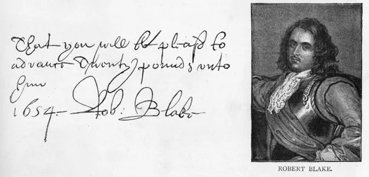 Handschrift und Unterschrift von Robert Blake