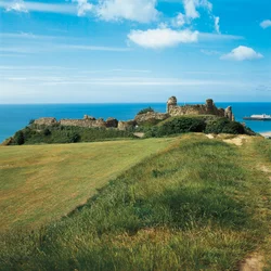 Hastings Castle, East Sussex, Vereinigtes Königreich