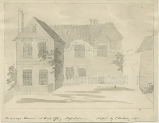 High Offley - Pfarrhaus: Bleistift- und Waschzeichnung, 1790
