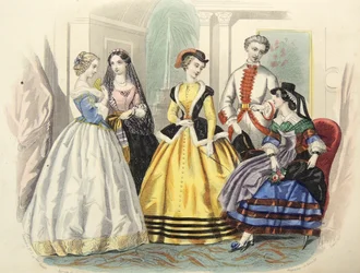 Damenmode aus Paris, ca. 1860