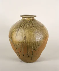 Großer Krug, Tamba-Keramik, Muromachi-Periode, 15.-16. Jahrhundert