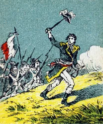 Lazare Nicolas Marguerite Carnot während der Schlacht von Wattignies am 16. Oktober