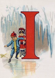 Buchstabe I: Sie werden rutschen (Illustration aus „ABC L