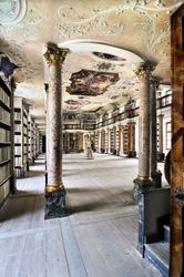 Bibliothek der Benediktinerabtei Ottobeuren, Bayern, Deutschland, Europa