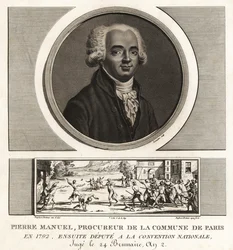 Louis Pierre Manuel, Schriftsteller, Prucurer der Kommune von Paris, guillotiniert 1793