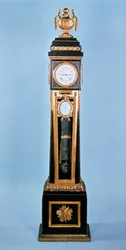 Louis XVI Ebenholz furnierte Äquations-Standuhr, von Ferdinand Berthoud, Paris, spätes 18. Jahrhundert