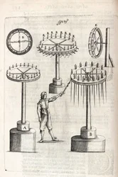 Mann zündet Feuerwerk an